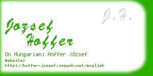jozsef hoffer business card